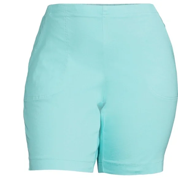 Just My Size Women’s Plus Size Aqua 2 Pocket Shorts Size 2X NEW - Picture 5 of 8
